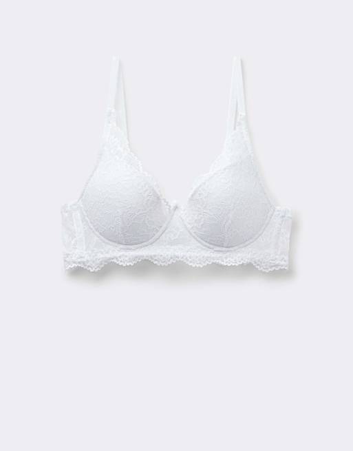 Tezenis Malibù lace super push-up bra in white, 5 of 5