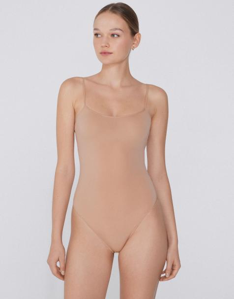 Tezenis Microfibre body in beige - view 1