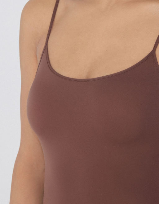 Tezenis Microfibre body in caramel dark beige, 2 of 4