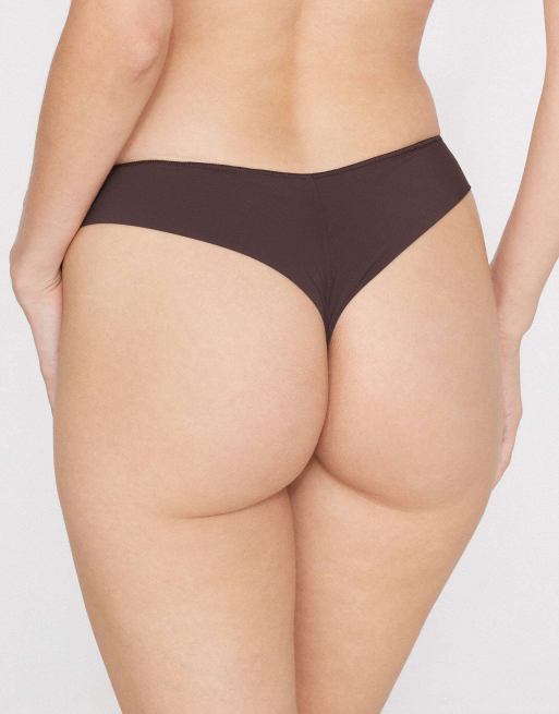 Tezenis Microfibre brazilian briefs in brown, 2 of 5