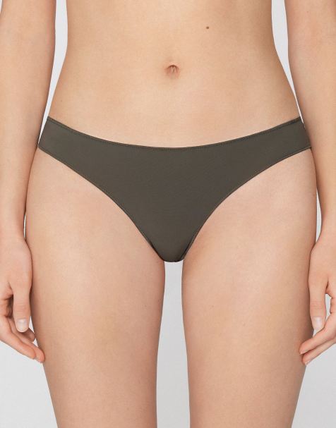 Tezenis Microfibre brazilian briefs in green camo - view 1