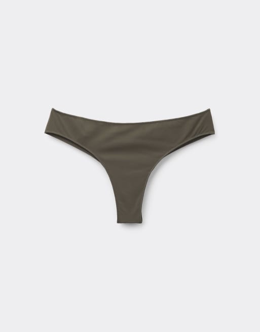 Tezenis Microfibre brazilian briefs in green camo, 3 of 4