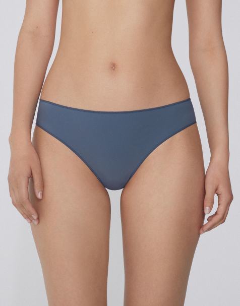 Tezenis Microfibre classic knickers in galactic blue - view 1