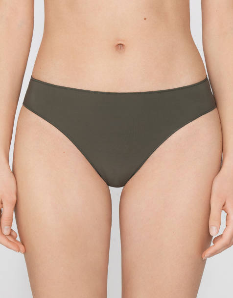 Tezenis Microfibre classic knickers in green camo - view 1