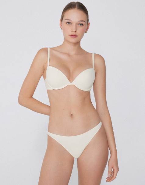 Tezenis Microfibre g-string in ivory - view 1
