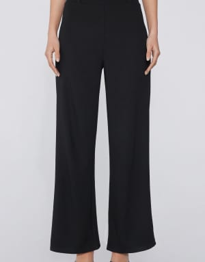 Tezenis Milano-stitch palazzo pants in black