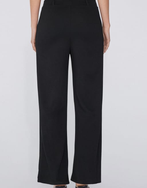 Tezenis Milano-stitch palazzo pants in black, 2 of 5