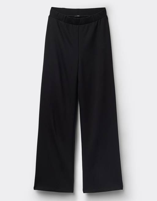 Tezenis Milano-stitch palazzo pants in black, 5 of 5