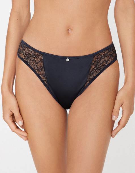Tezenis Mistery essence brazilian knickers in black - view 1