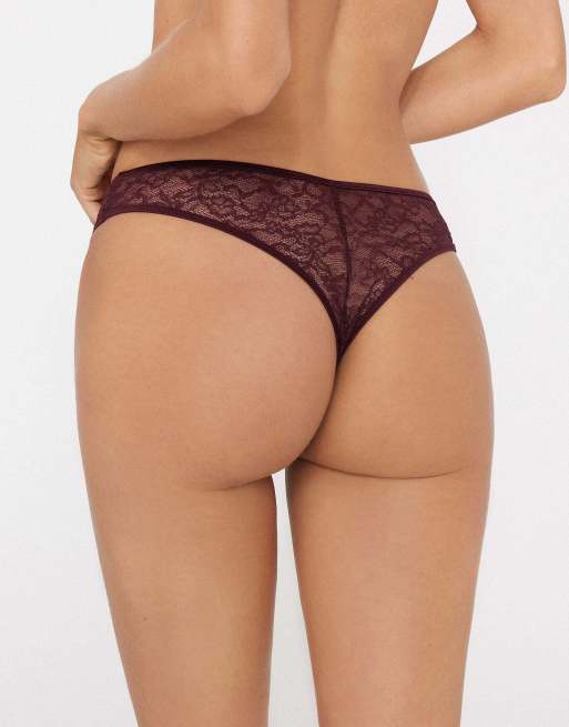 Tezenis Mistery essence brazilian knickers in precious ruby, 2 of 5