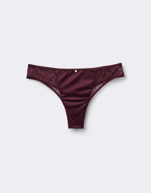 Tezenis Mistery essence brazilian knickers in precious ruby, 5 of 5