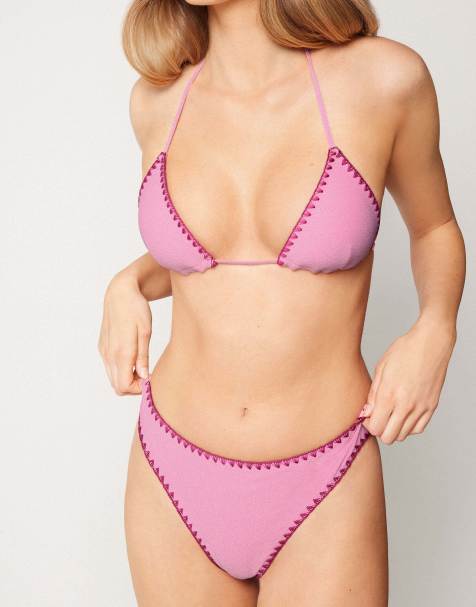 Tezenis mix & match craft touch classic bikini in pink - view 1