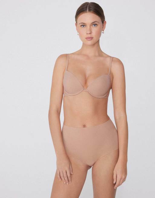 Tezenis Moscow microfibre push-up bra in beige, 4 of 5