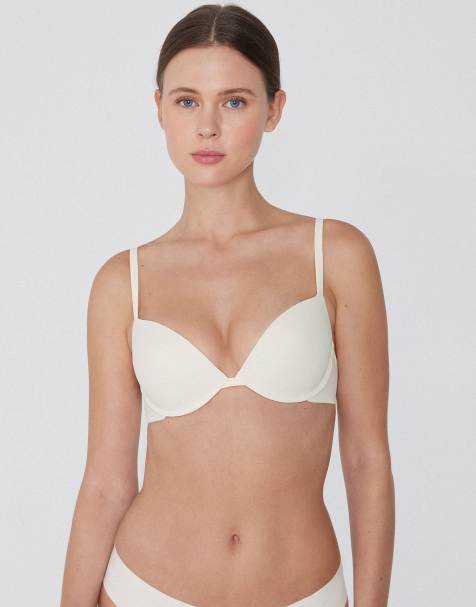 Tezenis Moscow microfibre push-up bra in ivory - view 1