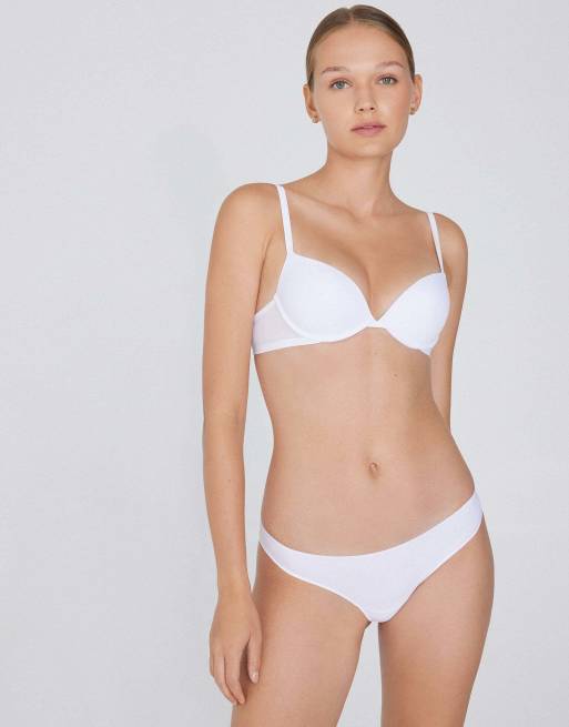 Tezenis Moscow microfibre push-up bra in white, 4 of 5