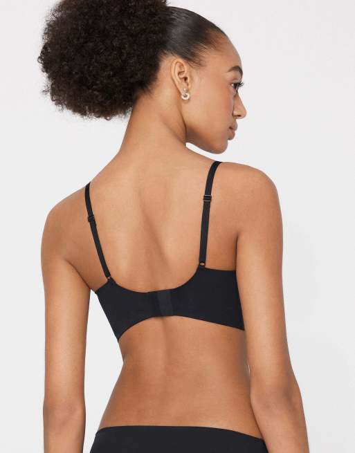 Tezenis Natural lifting balconette bra in black, 2 of 5