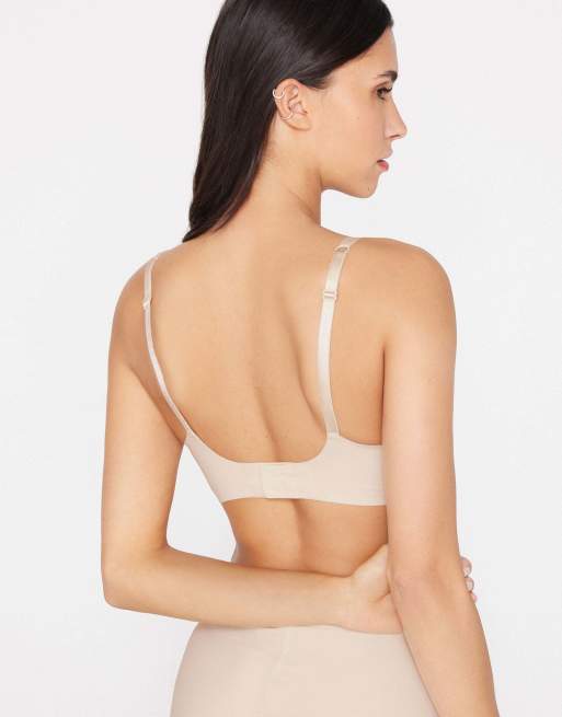 Tezenis Natural lifting laser cut triangle bra in ivory, 2 of 5