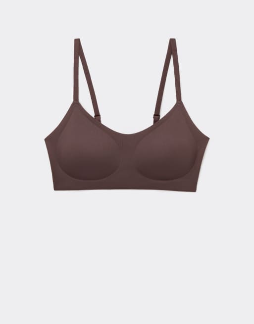 Tezenis Natural lifting plus push-up bra in brown, 5 of 5