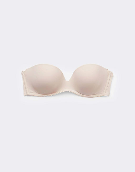 Tezenis New york padded microfibre bandeau bra in ivory, 5 of 6