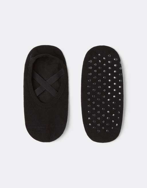 Tezenis Non-slip pilates slipper socks in black, 2 of 3
