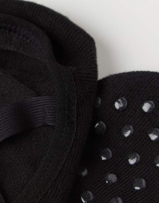 Tezenis Non-slip pilates slipper socks in black, 3 of 3