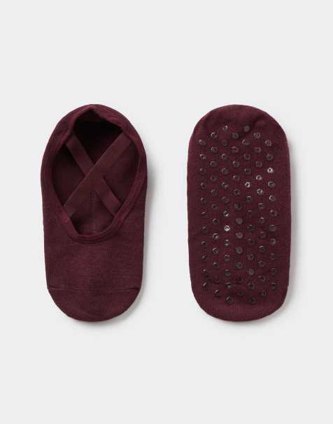 Tezenis Non-slip pilates slipper socks in precious ruby - view 1