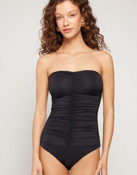 Tezenis One-piece preformed swimsuit in black - view 1