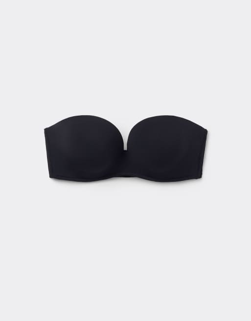 Tezenis Padded low-cut bandeau bra in black, 5 of 5