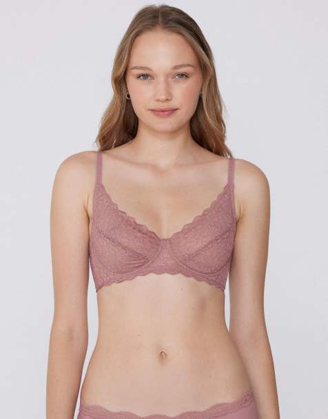 Tezenis Paris unpadded balconette bra in champagne pink
