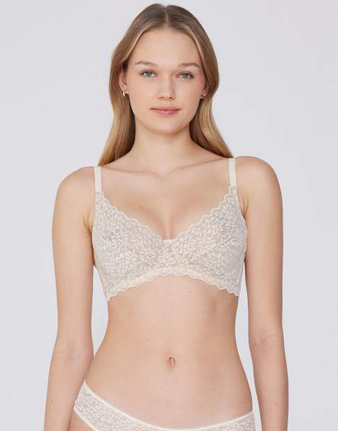 Tezenis Paris unpadded balconette bra in ivory