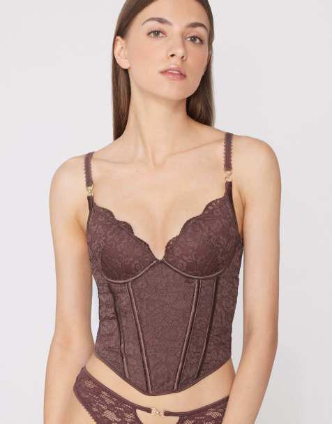Tezenis Perfect harmony bra top in tobacco brown - view 1