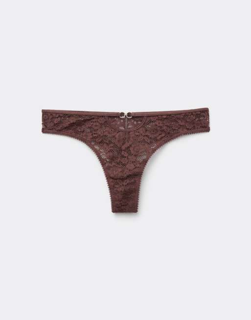 Tezenis Perfect harmony brazilian briefs in tobacco brown, 5 of 5