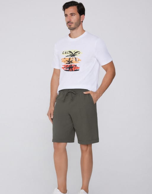 Tezenis Piqué shorts in safari green, 4 of 5