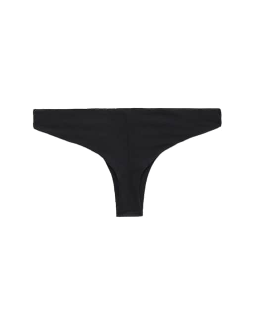 Tezenis Plain Brazilian Bikini Briefs in Black, 6 of 6