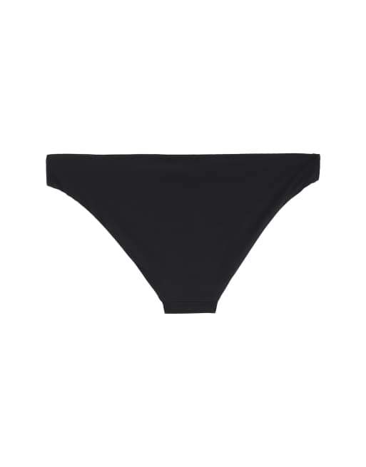 Tezenis Plain colour bikini briefs in black, 6 of 6