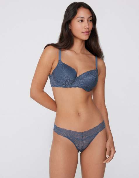 Tezenis Prague full cover balconette bra in galactic blue - view 1