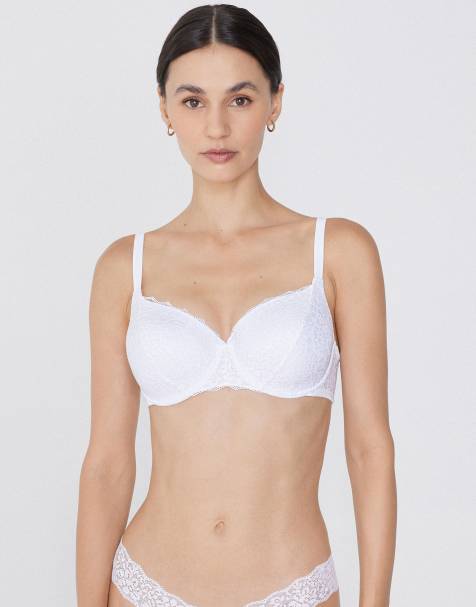 Tezenis Prague full cover balconette bra in white - view 1