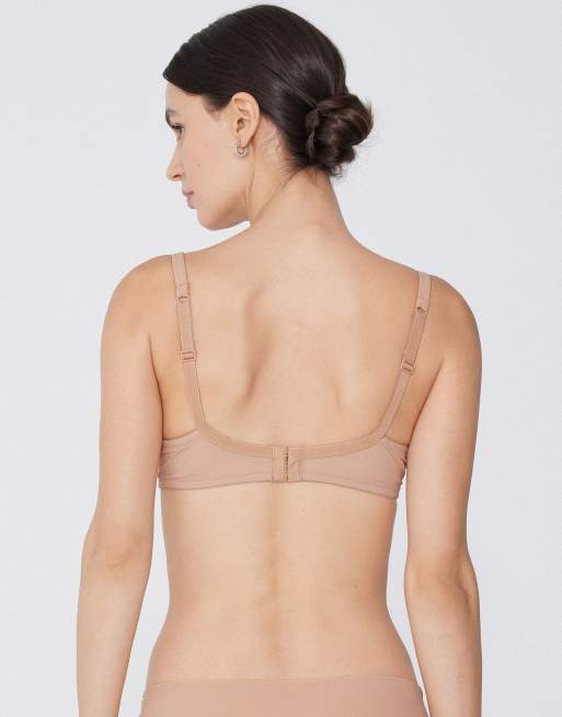 Tezenis Prague full coverage balconette bra in beige, 2 of 6