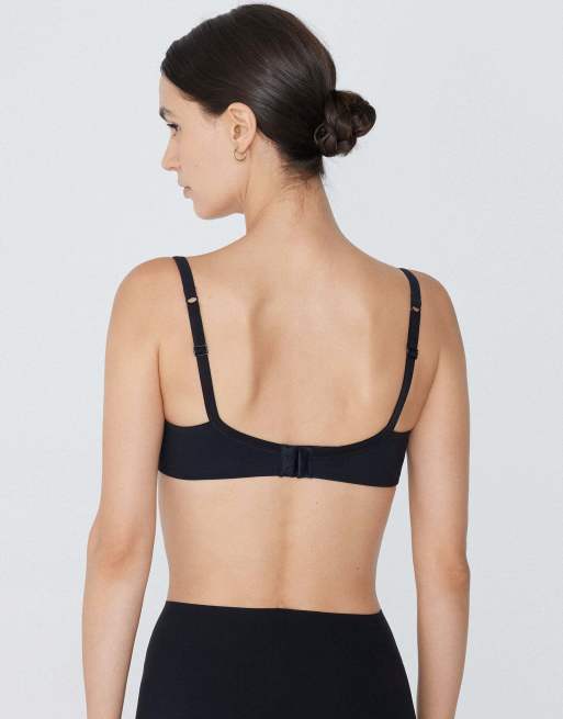 Tezenis Prague full coverage balconette bra in black, 2 of 6