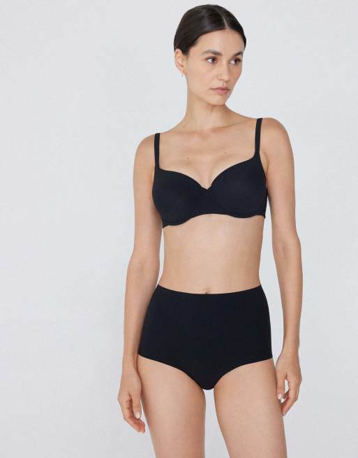 Tezenis Prague full coverage balconette bra in black, 4 of 6