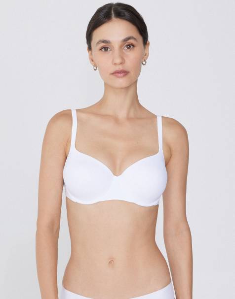 Tezenis Prague full coverage balconette bra in white - view 1