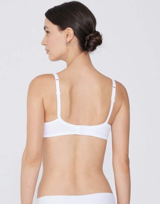Tezenis Prague full coverage balconette bra in white, 2 of 6