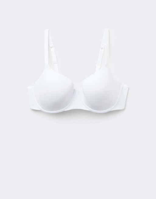 Tezenis Prague full coverage balconette bra in white, 5 of 6