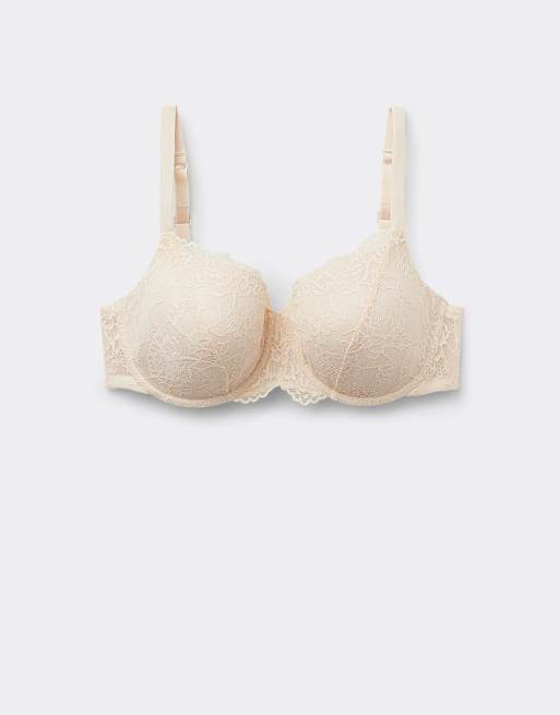 Tezenis Prague full coverage lace balconette bra in ivory, 5 of 5