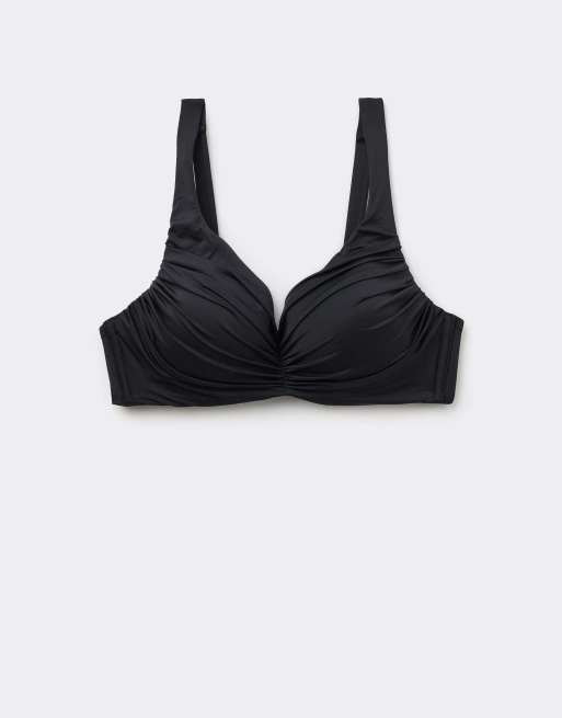 Tezenis Preformed&nbsp;balconette&nbsp;bikini&nbsp;top in black, 5 of 5