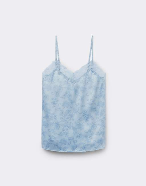 Tezenis Printed camisole in light blue flowers, 5 of 5