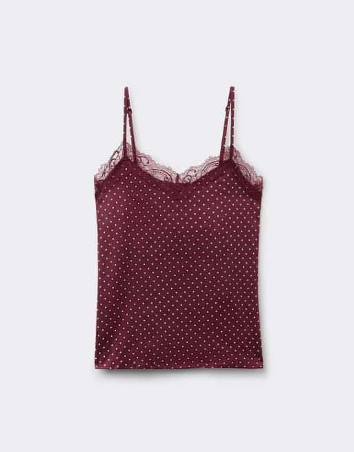 Tezenis Printed camisole in ruby polka dots, 5 of 5