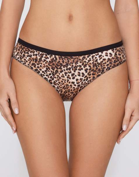 Tezenis Printed cotton briefs in leopard print - view 1