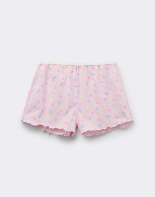 Tezenis Printed cotton shorts with rolled hem in petal pink, 5 of 5