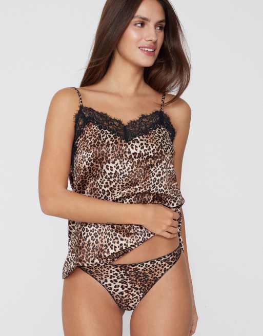 Tezenis Printed microfibre g-string in leopard print, 4 of 5